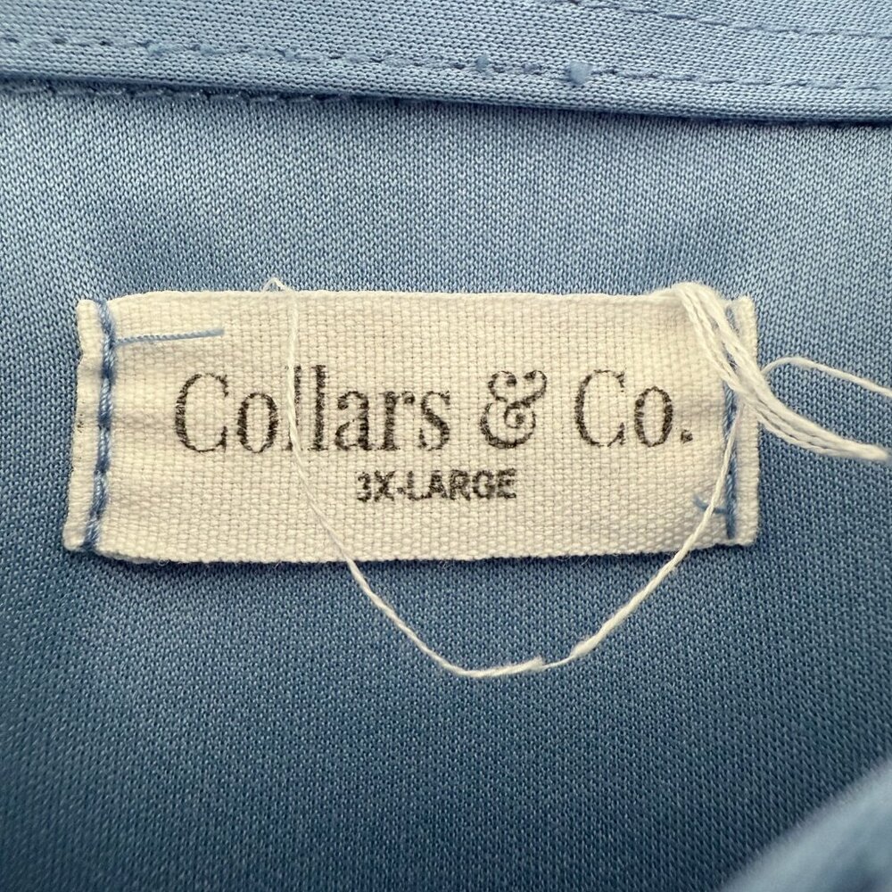 Collars & Co Polo Shirt Mens 3XL Blue Golf Performance Sports - Picture 3 of 8